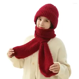 Blankets Winter Hooded Scarf Knitting Hats And Scarves Face Neck Soft Warm Covers Beanies For Cold Weather Travelling Blanket