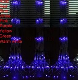 Strings Multi (3m x 3m) Christmas Wedding Party Background Holiday Running Water Waterfall Water Flow Curtain LED Light String 336 Bulbs