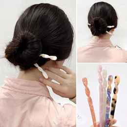 Hair Accessories Chinese Style Hairpins Accesories Sticks Acetate Resin Chopstick Marble Print Hairclip Women Ponytail Holder