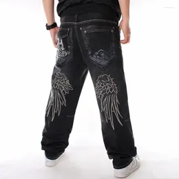 Men's Jeans Autumn And Winter Plus Size Hip-hop 36-46fashion Clothing Washed Loose Skateboard Embroidery