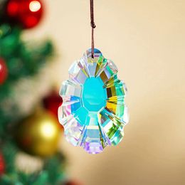 Garden Decorations H&D 3.5in Pine Cones Crystal Prism Suncatcher AB Color Faceted Window Hanging Sun Catchers Rainbow Maker Pendant