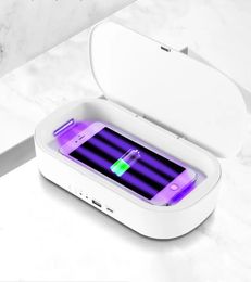 Lights UV Disinfection Box Steriliser Wireless Fast Charger Mobile Phone Charging Mask Phone Sterilisation box Android IOS