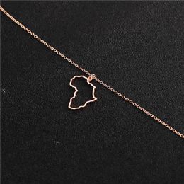 Outline Africa Map Necklace Country of South African Map Necklace Simple Adoption Ethiopia Africa Continent Necklaces jewelry306z