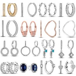 Popular High Quality 925 Sterling Silver Silver Hoop Earrings Asymmetric Heart Hoop Earrings Women's Fashion Fashion Accessories Jewellery Gifts