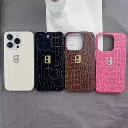 Designer Luxury Phone Case Diamond Cheque Solid Colour letter Alligator Label iPhone 15 14 13 12 11 Pro max 14plus 7 8 plus X XR XS xsmax phone case