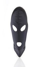 Sexy PU Leather Latex Hood Black Mask 4 tyles Breathable Headpiece Fetish BDSM Adult for party8703582