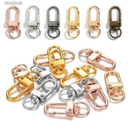 Key Rings 5/10pcs Key Ring Rotating Buckle Keychains Lobster Clasps Hooks For DIY Chains Jewelry Making Supplies Keychain AccessoriesL231222