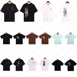 Summer Men T Shirt Mens Designer T Shirt Trendy Brand Tops American Retro Classic Pattern High Street Printing Loose Casual Co-ed Short-sleeved Tshirt Y2k Clothes