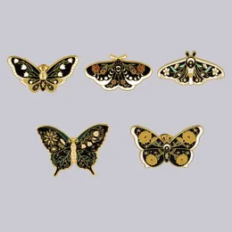 Brooches Fashion Butterfly Enamel Pins Retro Flowers For Women Lapel Clothing Accessories Weddings Gift