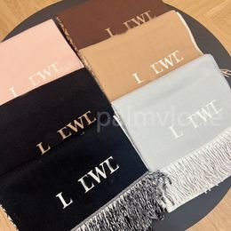 Wholesale price Designer lowewe scarf Star's same jacquard checkerboard autumn and winter temperament warm tassel cashmere scarf Rowe shawl loe scarf 180*60cm