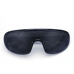 Pinhole Glasses Black Anti Fatigue Hallow Sunglasses Small Hole Myopia Eyewear High Quality Plastic Drop271Z