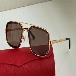 Gold Gold Screws Square Sunglasses 0194s Fashion Sunglasses occhiali da sole firmati Mens Sunglasses uv400 outdoor protection eyew1847