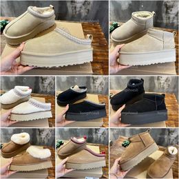 New Tazz Slippers Women Fashion Tasman Fur Slides Designer Classic Seed increase Mini Platform Boot Slip-on luxury Suede Wool Winter Ankle Booties Size 35-41
