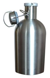 Flasks 1000ML 32oz growler stainless steel beer hip flask secure swing top with lid craft bottle saver BPA single wall cheapest (7)