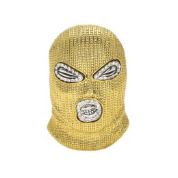 Hip Hop CSGO Pendant Necklace Mens Punk Style 18K Alloy Gold Silver Plated Mask Head Charm Pendant High Quality Cuban Chain311C