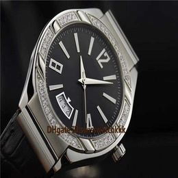 2019 Top Wristwatches Swiss 9015 Automatic Sapphire Crystal CNC carving Case Italy calfskin strap Diamond Bezel Date Display Mens 2491