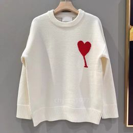 Francês Fashion Designer Amis Jumper Homens Mulheres High Street Knit Jumpe Ramis Hoodies Camisola Hoodie Amis Moletons Love Letter Sweater 4171