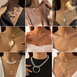 Pendant Necklaces Bohemian Long Chain Necklace For Women Pearl Coin Choker Collars Statement Jewellery