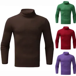 Men's T Shirts Spring And Autumn Thin Casual Solid Color Pullover Long Sleeve Top 2023 Slim