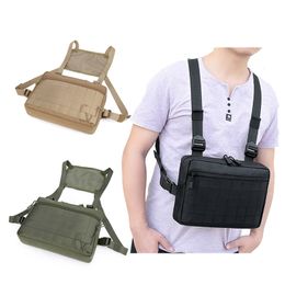 Outdoor Sports Gear Combat Assault Bag Tactical Chest Rig Pouch with Strap Multi-functional Vest NO17-428