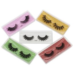 Faux 3D Mink Natural False Eyelashes Handmade Curly Lashes Eyelash Extension Makeup Dramatic lash 5 Colours Whole3219988