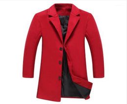 New Men Red Wool Blends Suit Design Wool Coat Men Casual Trench Coat Design Plus Size 5xl Slim Fit ice Suit Jackets17928087