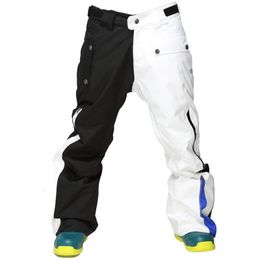 Winter Male Ski Pants Thicken Warm Snowboard Trousers with Belt Outdoor Sports Waterproof Men 231221