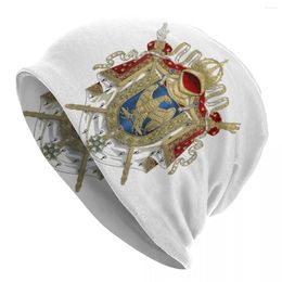 Berets Greater Coat Of Arms The French Empire Skullies Beanies Caps Streetwear Winter Knit Hats Unisex Adult France Flag Bonnet