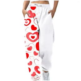 Women's Pants Casual Loose Pockets Pant Women Fashion Lace Up Printed Warm Clothing Street 3D Print High Waist Trousers Ladies