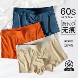 Underpants High Quality Modal Material Men's Underwear With Medium Waist Silk Antibacterial And Traceless Large Square Corner Pants For Men