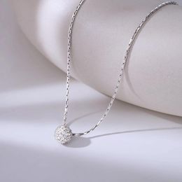 Chains Minimalist 925 Sterling Silver Mini Round Bead Clavicle Chain For Women Choker Wedding Party Necklace Jewellery Gift