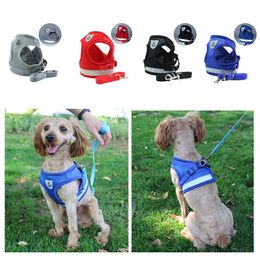 Cross Border Dog Traction Set Cat Traction Rope Reflective Chest Back Clothing Dog Straps Small Medium-sized Pet Products 231221