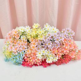 Decorative Flowers Artificial Gerbera Daisy Flower Bouquet For Home Garden Decoration DIY Wedding Arches Wall Bridal Flores