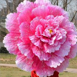 Wreaths 70cm Retro Chinese Peony Flower Umbrella for Children Kids Dance Performance Props Wedding Decoration