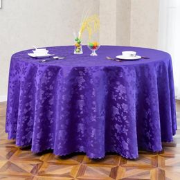 Table Cloth Luxury Jacquard Round Tablecloth El Wedding Banquet Party Decor Home Dining Restaurant Skirt Cover