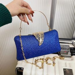 Evening Bags Luxury Metal Shiny Clutch Bag For Women Designer Hobo Handbag Purse Elegant Lady Crossbody Phone Brand Bolso