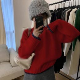 Sweater Ladies Fall Winter Loose High Fashion Winter Christmas Knitwear