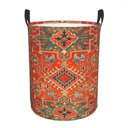 Laundry Bags Karadaja Antique Persian Rug Print Basket Foldable Turkish Ethnic Kilim Clothes Hamper For Nursery Kids Toys Storage Bin