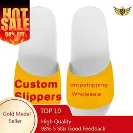Slippers Custom Shoes Men Flip Flop Designer Customize Your Image 3D Print Summer Non-slip Flops Flat Drop