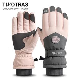 Winter Snowboard Ski Gloves Full Finger Touch Screen Waterproof Motorcycle Cycling Thermal Warm Snow Gloves Men Women 231221