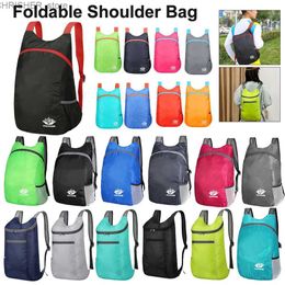 Outdoor Bags Foldable Shoulder Bag Lightweight Gym Workout Bag Men Women Waterproof Nylon Wider Shoulder Straps Backpack For Outdoor HikingL231222