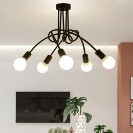 Lights American country modern creative personality Korean minimalist Nordic restaurant led ceiling lamp bedroom living room ceiling ligh