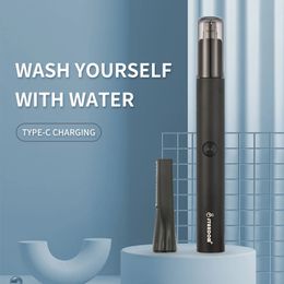 Portable Nose Ear Hair Trimmer Micro USB Charging 2-in-1 Eyebrow Trimmer for Men and Women Pain-Free Lightweight 231221