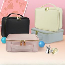 Portable Large Capacity Waterproof PU Leather Makeup Cosmetic Make Up Cases Storage Bag Boxes Travel Toiletries Organiser 231221