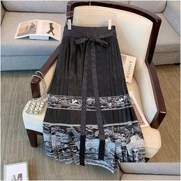Skirts Plus Size Women S For 2023 Autumn Ol High End Lady Loose Female Chines Style Horse Face Skirt Kt78 231025 Drop Delivery Apparel Dhjtp