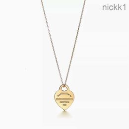 Popular Pendant Necklaces High Edition S925 Sterling Silver Double Heart Charm Drop Glue Set Diamond Plated Love Necklace CIU8 CIU8