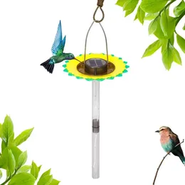 Other Bird Supplies Solar Powered Feeder Outdoor Bowl For Wild Sunflower Garden Decor Stake Watcher Lovers