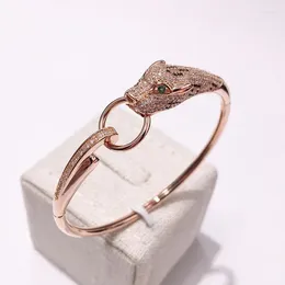 Bangle European And American Fashion Ring Leopard Bracelet With Zircon
