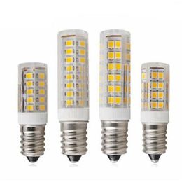 10pcs lot E14 LED Lamp 3W 4W 5W 7W 220V 240V LEDs Corn Bulb 33 51 75 SMD2835 360 Beam High Quality Ceramic Mini Chandelier Lights278W