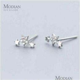 Stud Clear Cz Stars Fashion Stud Earrings For Women 925 Sterling Sier Cute Korean Girls Earings Accessories Oreilles Jewelry 210707 D Dhwhw